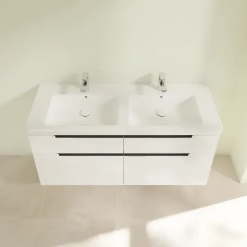 Villeroy & Boch Subway 2.0 Тумба под раковину, 4 выдвижных ящика, 1287 x 590 x 449 mm, Glossy White A91710DH