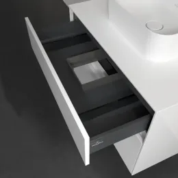 Villeroy & Boch Collaro Тумба под раковину, с подсветкой, 2 выдвижных ящика, 800 x 548 x 500 mm, Glossy White / Glossy White C093B0DH