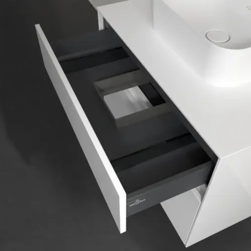 Villeroy & Boch Collaro Тумба под раковину, с подсветкой, 2 выдвижных ящика, 800 x 548 x 500 mm, Glossy White / Glossy White C093B0DH