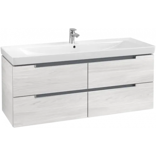 Villeroy & Boch Subway 2.0 Тумба под раковину, 4 выдвижных ящика, 1287 x 520 x 449 mm, White Wood A69800E8