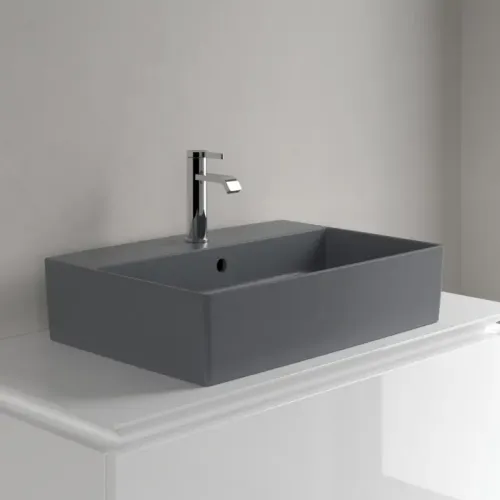 Villeroy & Boch Memento 2.0 Раковина для установки на столешницу, 600 x 420 x 140 mm, Graphite CeramicPlus, с переливом 4A0760i4