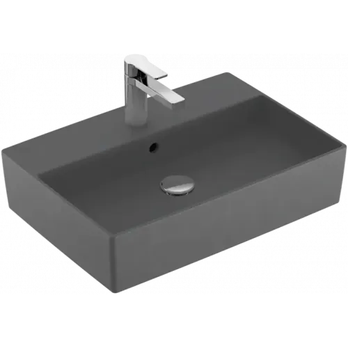 Villeroy & Boch Memento 2.0 Раковина для установки на столешницу, 600 x 420 x 140 mm, Graphite CeramicPlus, с переливом 4A0760i4