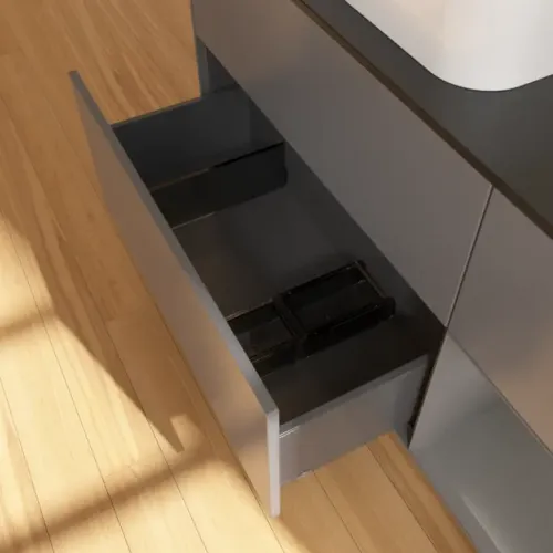 Villeroy & Boch Finion Тумба под раковину, с подсветкой, 3 выдвижных ящика, 1200 x 603 x 501 mm, Anthracite Matt Lacquer / Anthracite Matt Lacquer F692GKGK