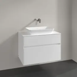 Villeroy & Boch Collaro Тумба под раковину, 2 выдвижных ящика, 800 x 548 x 500 mm, Glossy White / Glossy White C10800DH