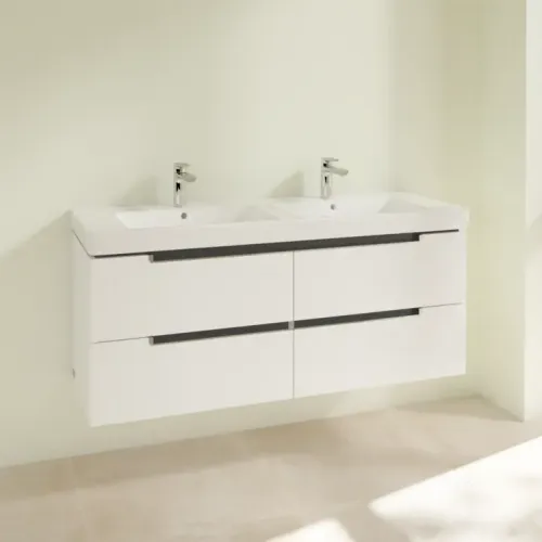 Villeroy & Boch Subway 2.0 Тумба под раковину, 4 выдвижных ящика, 1287 x 520 x 449 mm, Glossy White A69910DH