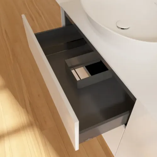 Villeroy & Boch Finion Тумба под раковину, с подсветкой, 4 выдвижных ящика, 1600 x 603 x 501 mm, Glossy White Lacquer GA8100GF