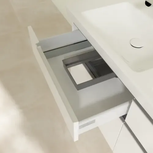 Villeroy & Boch Subway 2.0 Тумба под раковину, 4 выдвижных ящика, 1287 x 590 x 449 mm, Glossy White A91700DH