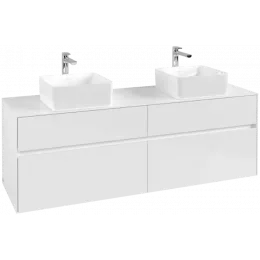 Villeroy & Boch Collaro Тумба под раковину, 4 выдвижных ящика, 1600 x 548 x 500 mm, Glossy White / Glossy White C05200DH