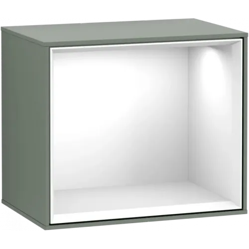 Villeroy & Boch Finion Стеллаж, с подсветкой, 418 x 340 x 270 mm, Olive Matt Lacquer / Glossy White Lacquer G580GFGM