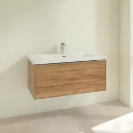 Villeroy & Boch Subway 3.0 Тумба под раковину, 1 выдвижной ящик, 973 x 429 x 478 mm, Oak Kansas C56900RH