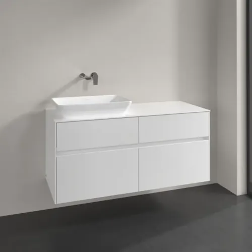 Villeroy & Boch Collaro Тумба под раковину, 4 выдвижных ящика, 1200 x 548 x 500 mm, Glossy White / Glossy White C11300DH