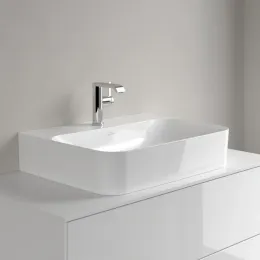 Villeroy & Boch Finion Pаковина, 600 x 470 x 164 mm, Альпийский белый CeramicPlus, со скрытым переливом, шлифованный 41686CR1