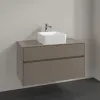 Villeroy & Boch Collaro Тумба под раковину, 2 выдвижных ящика, 1000 x 548 x 500 mm, Truffle Grey / Truffle Grey C03800VG