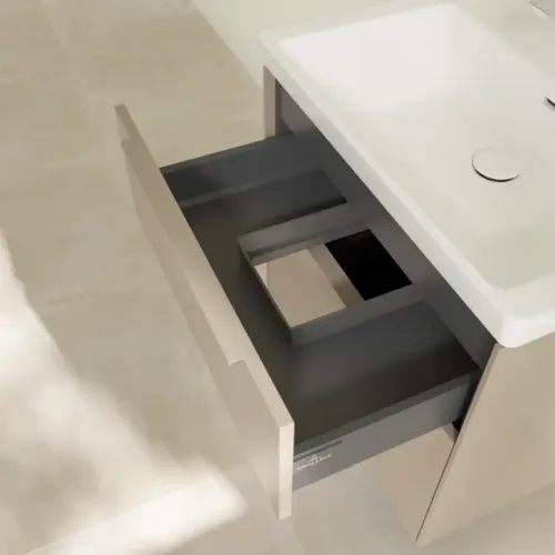 Villeroy & Boch Subway 3.0 Тумба под раковину, 2 выдвижных ящика, 622 x 576 x 478 mm, Taupe C57602VM
