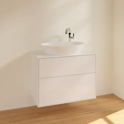Villeroy & Boch Finion Тумба под раковину, 2 выдвижных ящика, 800 x 603 x 501 mm, Glossy White Lacquer F87100GF