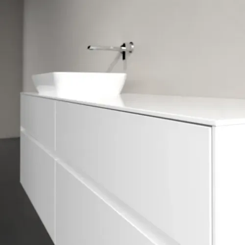 Villeroy & Boch Collaro Тумба под раковину, с подсветкой, 4 выдвижных ящика, 1600 x 548 x 500 mm, Glossy White / Glossy White C121B0DH
