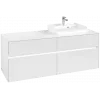 Villeroy & Boch Collaro Тумба под раковину, с подсветкой, 4 выдвижных ящика, 1400 x 548 x 500 mm, Glossy White / Glossy White C075B0DH
