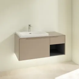 Villeroy & Boch Subway 3.0 Тумба под раковину, с подсветкой, 2 выдвижных ящика, 1001 x 423 x 516 mm, Taupe / Taupe C572L2VM