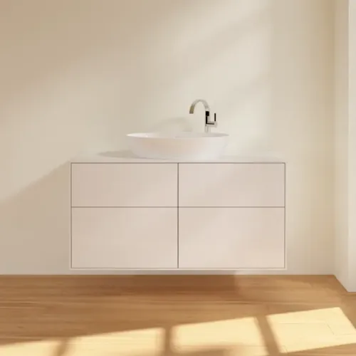 Villeroy & Boch Finion Тумба под раковину, с подсветкой, 4 выдвижных ящика, 1200 x 603 x 501 mm, Glossy White Lacquer G91100GF