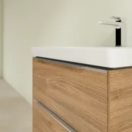 Villeroy & Boch Subway 3.0 Тумба под раковину, с подсветкой, 2 выдвижных ящика, 572 x 576 x 478 mm, Oak Kansas C578L0RH