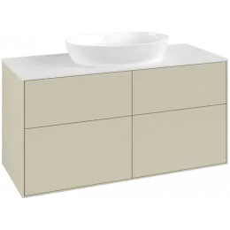 Villeroy & Boch Finion Тумба под раковину, с подсветкой, 4 выдвижных ящика, 1200 x 603 x 501 mm, Silk Grey Matt Lacquer GA3100HJ