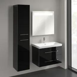 Villeroy & Boch Avento Шкаф-пенал, 2 двери, 350 x 1760 x 404 mm, Стекло черное A89400B3