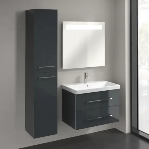 Villeroy & Boch Avento Шкаф-пенал, 2 двери, 350 x 1760 x 404 mm, Стекло серое A89400B1
