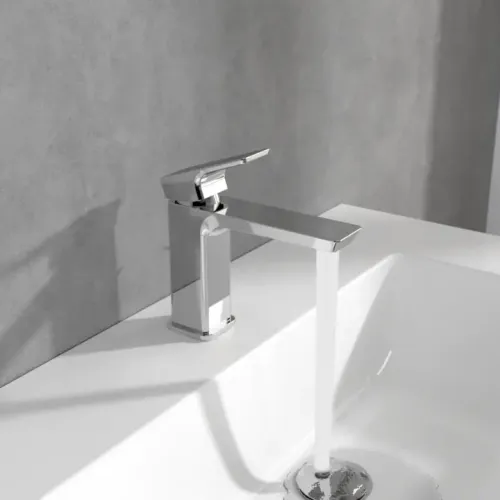 Villeroy & Boch Subway 3.0 Смеситель для раковины однорычажный с комплектом слива со стяжкой, Хром TVW11200200061