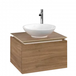 Villeroy & Boch Legato Тумба под раковину, 1 выдвижной ящик, 600 x 380 x 500 mm, Oak Kansas / Oak Kansas B56700RH