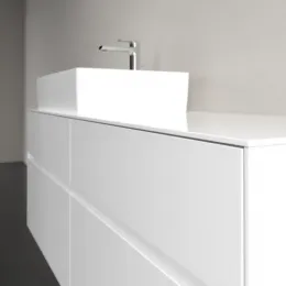 Villeroy & Boch Collaro Тумба под раковину, с подсветкой, 4 выдвижных ящика, 1400 x 548 x 500 mm, Glossy White / Glossy White C132B0DH