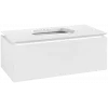 Villeroy & Boch Legato Тумба под раковину, 1 выдвижной ящик, 1000 x 380 x 500 mm, Glossy White / Glossy White B75500DH