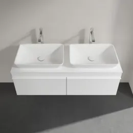 Villeroy & Boch Venticello Тумба под раковину, 2 выдвижных ящика, 1257 x 436 x 502 mm, Glossy White / Glossy White A94902DH