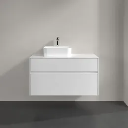 Villeroy & Boch Collaro Тумба под раковину, 2 выдвижных ящика, 1000 x 548 x 500 mm, Glossy White / Glossy White C09500DH