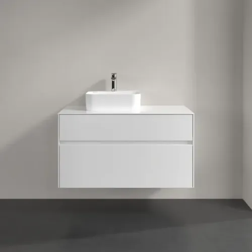 Villeroy & Boch Collaro Тумба под раковину, 2 выдвижных ящика, 1000 x 548 x 500 mm, Glossy White / Glossy White C09500DH
