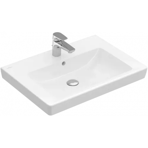 Villeroy & Boch Subway 2.0 Pаковина, 650 x 470 x 180 mm, Альпийский белый CeramicPlus, с переливом, шлифованный 7113KGR1