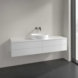 Villeroy & Boch Antao Тумба под раковину, 4 выдвижных ящика, 1600 x 360 x 500 mm, лицевая поверхность без текстурированной отделки, Glossy White Lacquer / Glossy White Lacquer K25010GF