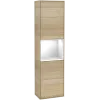 Villeroy & Boch Finion Шкаф-пенал, с подсветкой, 2 двери, 418 x 1516 x 270 mm, Oak Veneer / Glossy White Lacquer F460GFPC