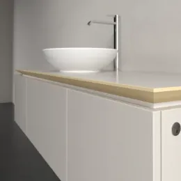 Villeroy & Boch Legato Тумба под раковину, с подсветкой, 3 выдвижных ящика, 1400 x 380 x 500 mm, Soft Grey / Soft Grey B585L0VK
