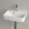 Villeroy & Boch O.novo Раковина компактная, 450 x 370 x 160 mm, Альпийский белый AntiBac CeramicPlus, с переливом, задняя сторона и нижняя сторона шлифованные 43444GT2