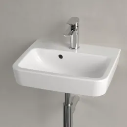 Villeroy & Boch O.novo Раковина компактная, 450 x 370 x 160 mm, Альпийский белый AntiBac CeramicPlus, с переливом, задняя сторона и нижняя сторона шлифованные 43444GT2