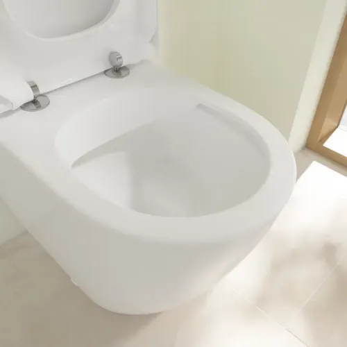 Villeroy & Boch Subway 2.0 Унитаз с открытым смывным краем, напольный, Альпийский белый CeramicPlus 5602R0R1