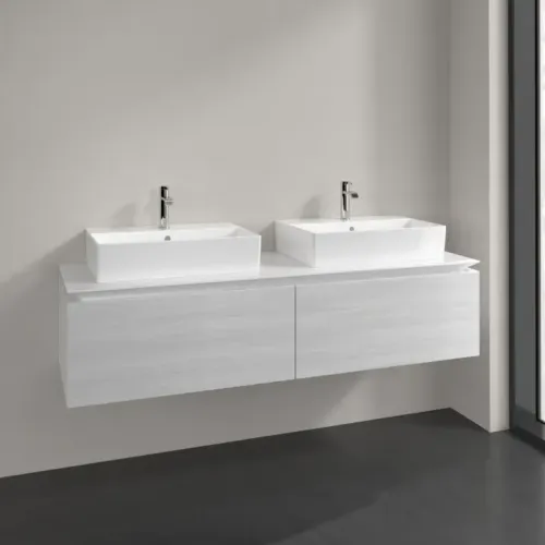 Villeroy & Boch Legato Тумба под раковину, 2 выдвижных ящика, 1600 x 380 x 500 mm, White Wood / White Wood B67600E8