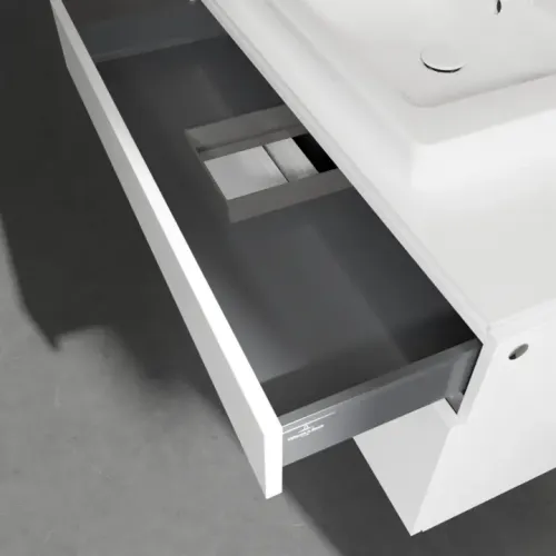 Villeroy & Boch Legato Тумба под раковину, 2 выдвижных ящика, 1000 x 550 x 500 mm, Glossy White / Glossy White B68100DH