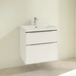 Villeroy & Boch Subway 3.0 Тумба под раковину, 2 выдвижных ящика, 622 x 576 x 478 mm, Pure White C57600VF
