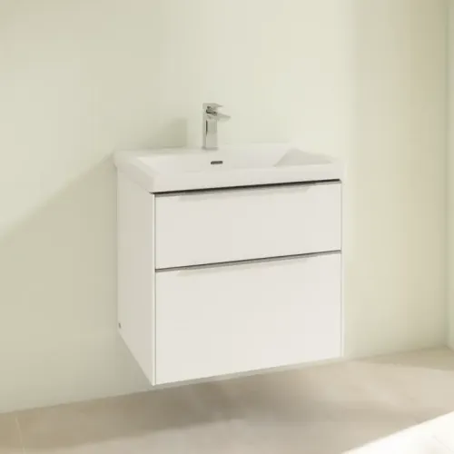 Villeroy & Boch Subway 3.0 Тумба под раковину, 2 выдвижных ящика, 622 x 576 x 478 mm, Pure White C57600VF