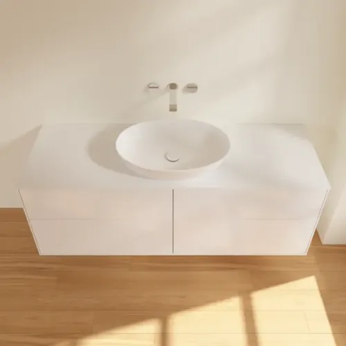 Villeroy & Boch Finion Тумба под раковину, с подсветкой, 4 выдвижных ящика, 1600 x 603 x 501 mm, Glossy White Lacquer GA9100GF