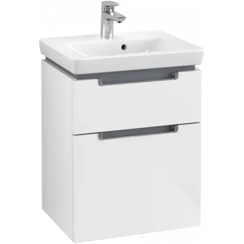 Villeroy & Boch Subway 2.0 Тумба под раковину, 2 выдвижных ящика, 485 x 590 x 379 mm, Glossy White A90710DH