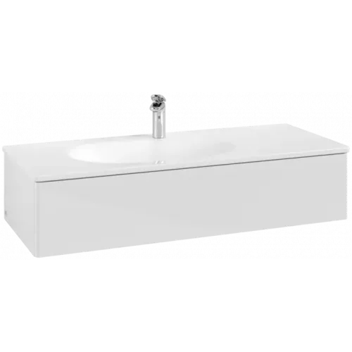 Villeroy & Boch Antao Тумба под раковину, 1 выдвижной ящик, 1188 x 256 x 493 mm, лицевая поверхность без текстурированной отделки, Glossy White Lacquer K03000GF