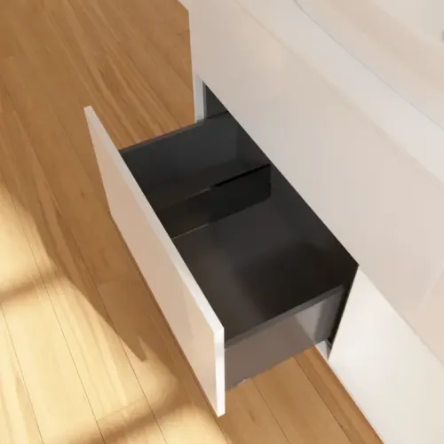 Villeroy & Boch Finion Тумба под раковину, с подсветкой, 2 выдвижных ящика, 1000 x 603 x 501 mm, Glossy White Lacquer / Glossy White Lacquer G781GFGF