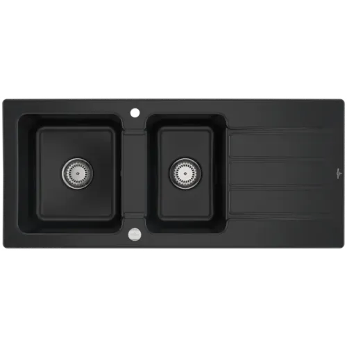 Villeroy & Boch Architectura 80 Мойка, включая Комплект слива с эксцентриком, выкл Керамика, 1160 x 510 mm, Ebony CeramicPlus 338002S5